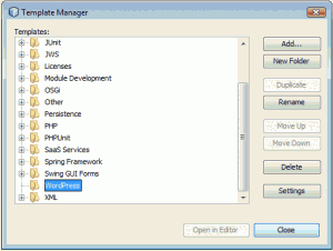 Adding WordPress templates to NetBeans » Nutt.net